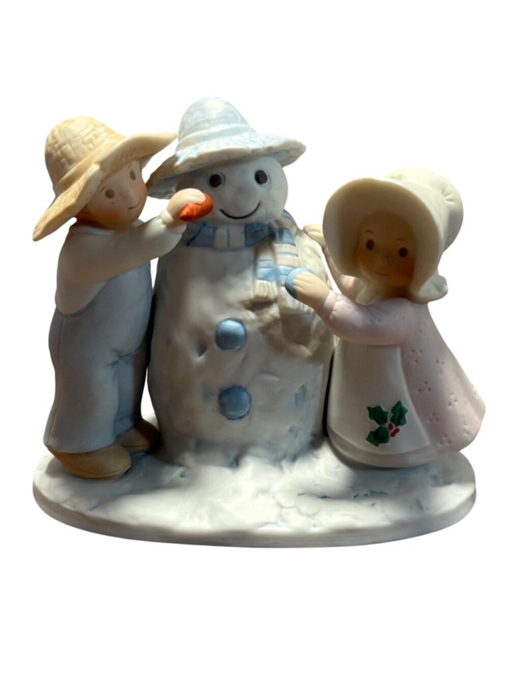 Circle Of Friends Snow Play Figurine Homco Masterpiece VTG 1991 Child Snowman